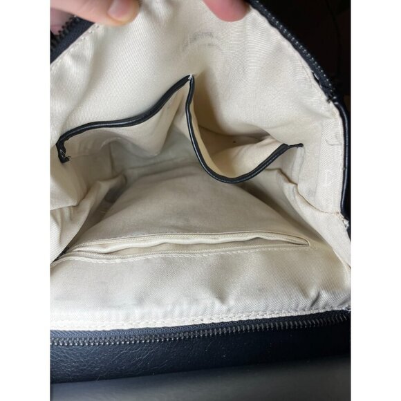 Pixie Mood Kim 14" x 10" Vegan Leather Mini Convertible Black Backpack Minimal - Picture 5 of 7